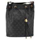 GUCCI GG Supreme Web Sherry Line Shoulder Bag PVC Black 164 02 034 Auth 143578-2