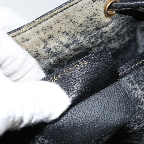 GUCCI GG Supreme Web Sherry Line Shoulder Bag PVC Black 164 02 034 Auth 143578