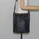 GUCCI GG Supreme Web Sherry Line Shoulder Bag PVC Black 164 02 034 Auth 143578-22