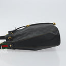 GUCCI GG Supreme Web Sherry Line Shoulder Bag PVC Black 164 02 034 Auth 143578-5