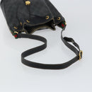 GUCCI GG Supreme Web Sherry Line Shoulder Bag PVC Black 164 02 034 Auth 143578-7