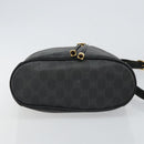 GUCCI GG Supreme Web Sherry Line Shoulder Bag PVC Black 164 02 034 Auth 143578-9