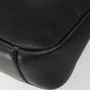 GUCCI Bamboo Hand Bag Leather 2way Black Gold Auth 143579-12