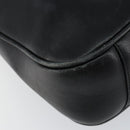 GUCCI Bamboo Hand Bag Leather 2way Black Gold Auth 143579-13