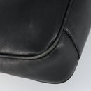 GUCCI Bamboo Hand Bag Leather 2way Black Gold Auth 143579-15