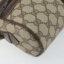 GUCCI GG Supreme Web Sherry Line Shoulder Bag PVC Beige Gold Auth 143580-15