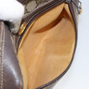 GUCCI GG Supreme Web Sherry Line Shoulder Bag PVC Beige Gold Auth 143580-22