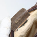 GUCCI GG Supreme Web Sherry Line Shoulder Bag PVC Beige Gold Auth 143580-12