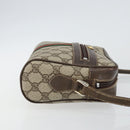 GUCCI GG Supreme Web Sherry Line Shoulder Bag PVC Beige Gold Auth 143580-3