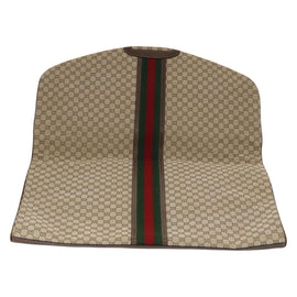 GUCCI GG Canvas Web Sherry Line Garment Cover Beige Red Green Auth 143581 - 0