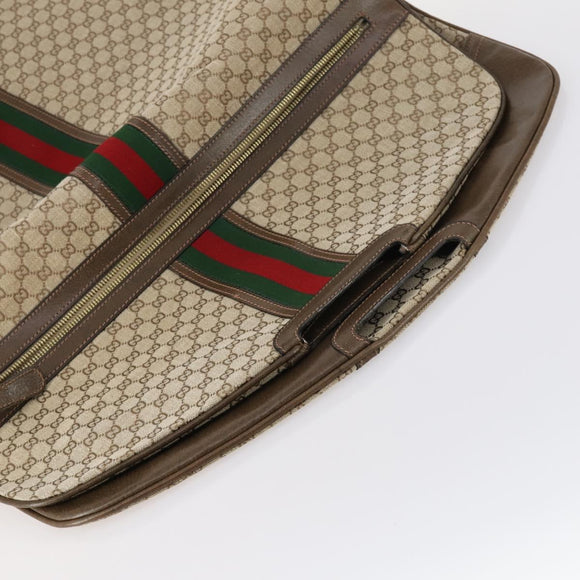 GUCCI GG Canvas Web Sherry Line Garment Cover Beige Red Green Auth 143581