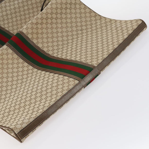 GUCCI GG Canvas Web Sherry Line Garment Cover Beige Red Green Auth 143581