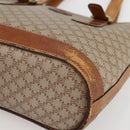 CELINE Macadam Canvas Tote Bag PVC Beige Gold Auth 143582-9