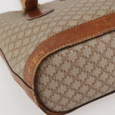 CELINE Macadam Canvas Tote Bag PVC Beige Gold Auth 143582-14