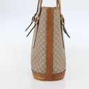 CELINE Macadam Canvas Tote Bag PVC Beige Gold Auth 143582-3