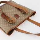 CELINE Macadam Canvas Tote Bag PVC Beige Gold Auth 143582-6