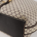 CELINE Macadam Canvas Shoulder Bag PVC Leather White gold Auth 143583-9