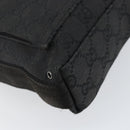 GUCCI GG Canvas Jackie Shoulder Bag Black Silver 92646 Auth 143584-15