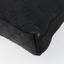 GUCCI GG Canvas Jackie Shoulder Bag Black Silver 92646 Auth 143584-16