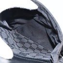 GUCCI GG Canvas Jackie Shoulder Bag Black Silver 92646 Auth 143584-22