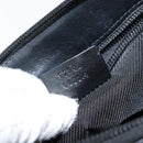 GUCCI GG Canvas Jackie Shoulder Bag Black Silver 92646 Auth 143584-12