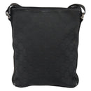 GUCCI GG Canvas Jackie Shoulder Bag Black Silver 92646 Auth 143584-2