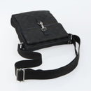 GUCCI GG Canvas Jackie Shoulder Bag Black Silver 92646 Auth 143584-7