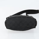 GUCCI GG Canvas Jackie Shoulder Bag Black Silver 92646 Auth 143584-5