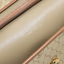 Christian Dior Honeycomb Canvas Shoulder Bag Beige Gold Auth 143588-16