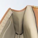 Christian Dior Honeycomb Canvas Shoulder Bag Beige Gold Auth 143588-19