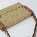 Christian Dior Honeycomb Canvas Shoulder Bag Beige Gold Auth 143588-6