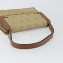 Christian Dior Honeycomb Canvas Shoulder Bag Beige Gold Auth 143588-7