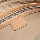 Christian Dior Trotter Canvas Romantic Shoulder Bag PVC Beige Silver Auth 143590-18