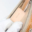 Christian Dior Trotter Canvas Romantic Shoulder Bag PVC Beige Silver Auth 143590-12