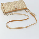 Christian Dior Trotter Canvas Romantic Shoulder Bag PVC Beige Silver Auth 143590-7