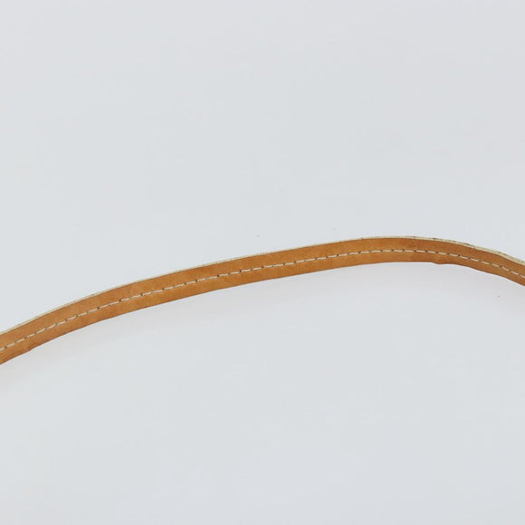 Christian Dior Trotter Canvas Romantic Shoulder Bag PVC Beige Silver Auth 143590