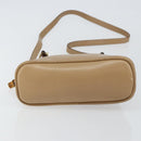 GUCCI Bamboo Hand Bag Leather 2way Beige Gold 007 2865 0231 Auth 143591-5