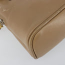 GUCCI Bamboo Hand Bag Leather 2way Beige Gold 007 2865 0231 Auth 143591-17