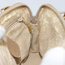 GUCCI Bamboo Hand Bag Leather 2way Beige Gold 007 2865 0231 Auth 143591-21