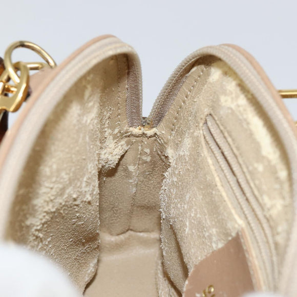 GUCCI Bamboo Hand Bag Leather 2way Beige Gold 007 2865 0231 Auth 143591