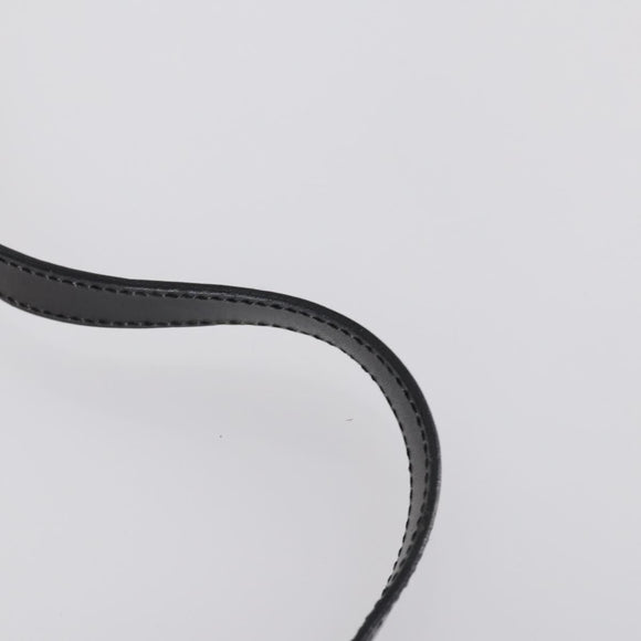 CELINE Hand Bag Enamel 2way Black Gold Auth 143592