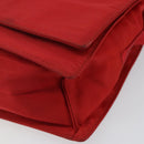 PRADA Shoulder Bag Nylon Red Silver Auth 143596-14