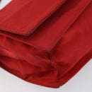 PRADA Shoulder Bag Nylon Red Silver Auth 143596-9