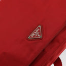PRADA Shoulder Bag Nylon Red Silver Auth 143596-17