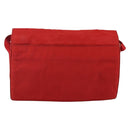 PRADA Shoulder Bag Nylon Red Silver Auth 143596-2