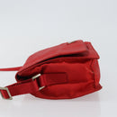 PRADA Shoulder Bag Nylon Red Silver Auth 143596-4