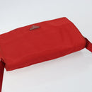 PRADA Shoulder Bag Nylon Red Silver Auth 143596-6