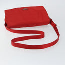 PRADA Shoulder Bag Nylon Red Silver Auth 143596-7