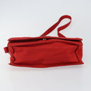 PRADA Shoulder Bag Nylon Red Silver Auth 143596-5