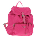PRADA Backpack Nylon Pink Silver Auth 143599V-1